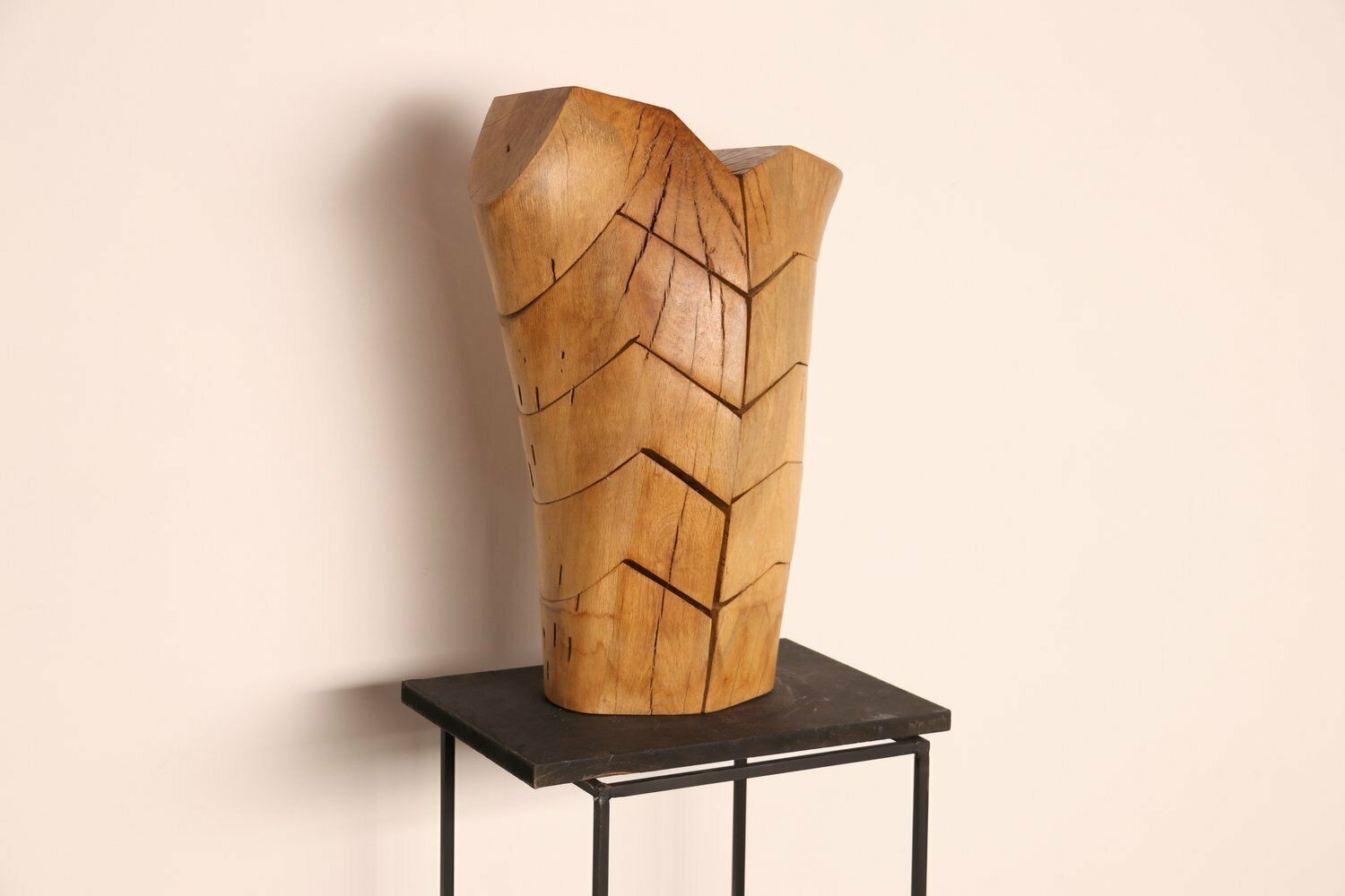 Handcrafted Wooden Sculpture ' Torse Torreador ' In Oak  By Artist Claudio Di Placido  France photo furniture
