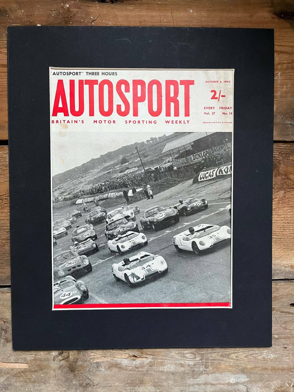 Vintage Autosport Print 1963 Three Hour Race Snetterton photo 56.0