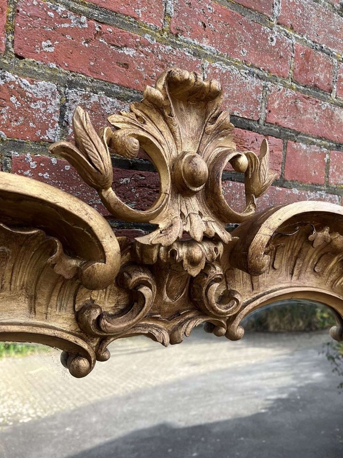 A Stunning Large Antique English 19th C Gilt Overmantle Mirror. photo vinterior
