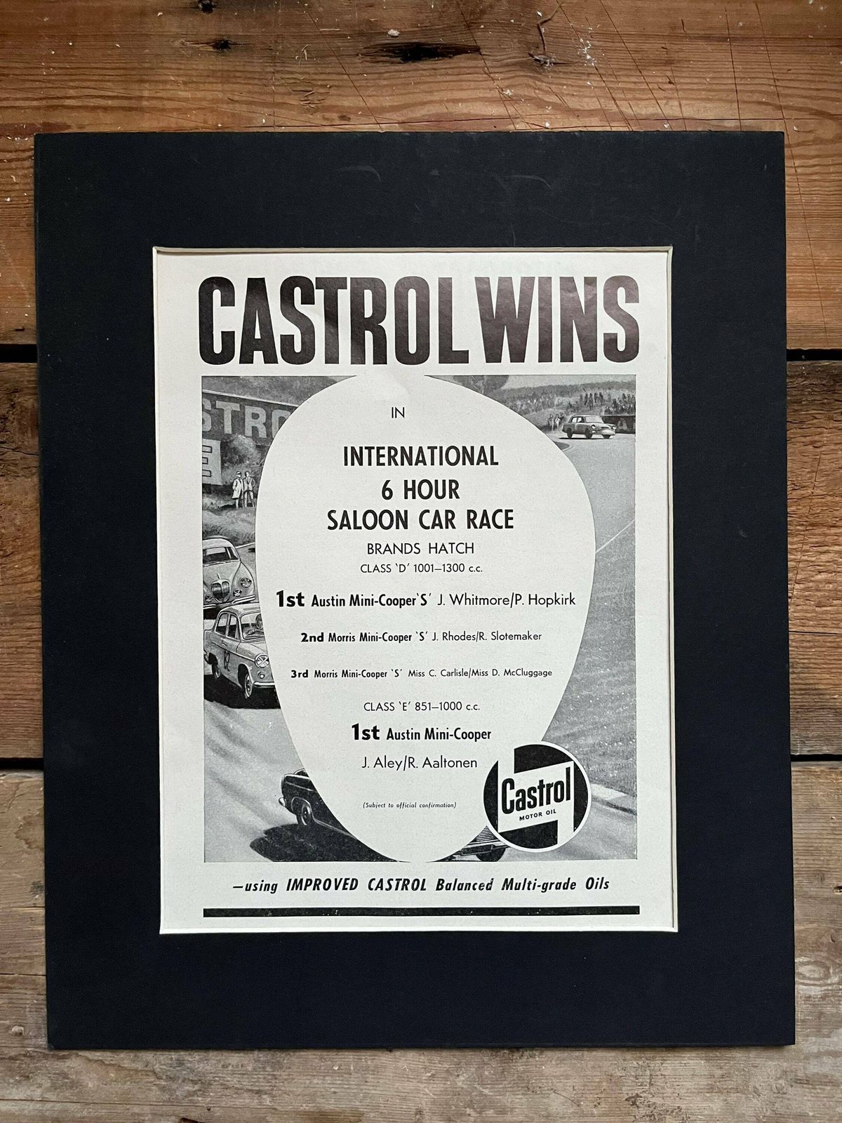 Vintage Castrol / Italian Grand Prix Print 1963