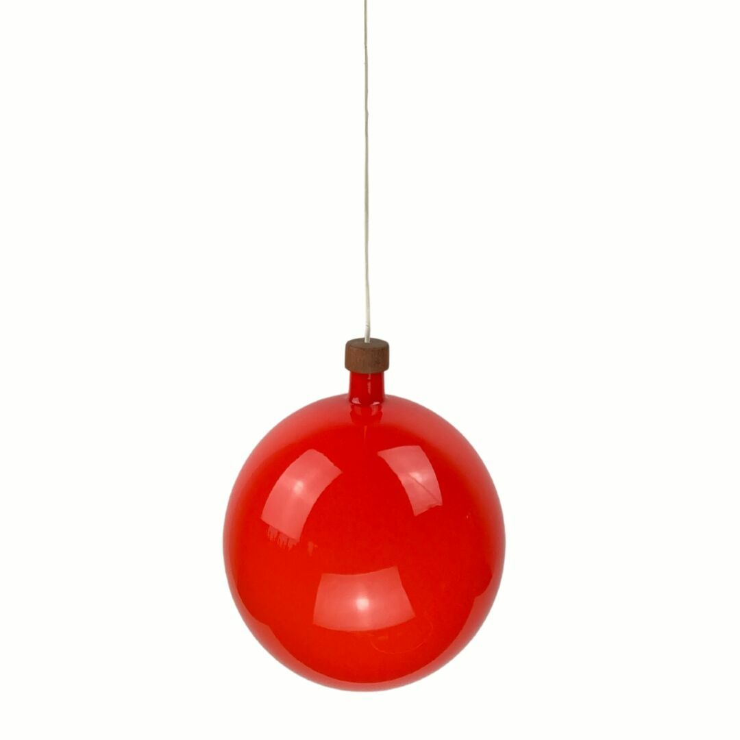 Cascade Glass And Teak Lamp By Uno & östen Kristiansson For Luxus, Sweden 1960s photo buy
