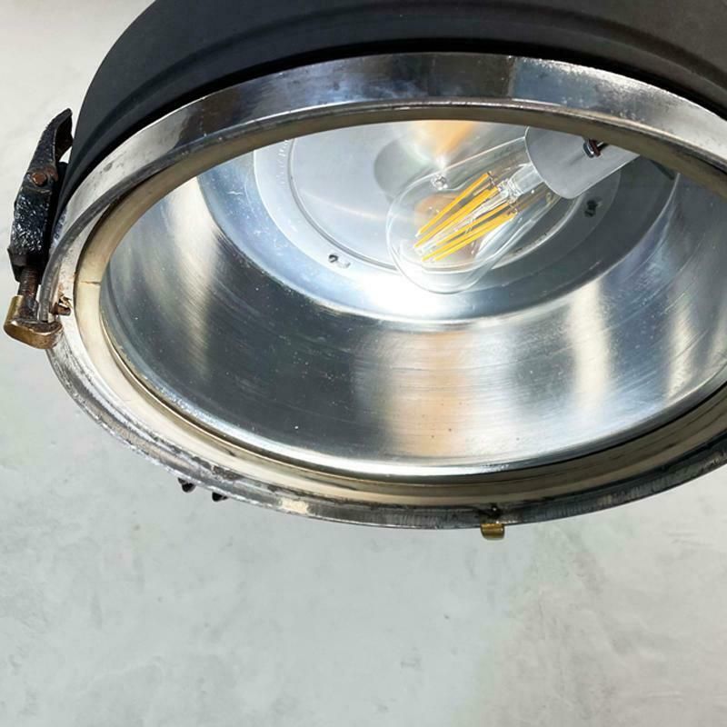 20th Century Black Industrial Iron Ceiling Light By Veb photo 475.0