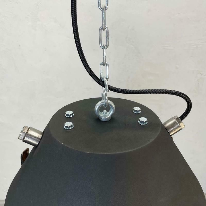 Lighting 20th Century Black Industrial Iron Ceiling Light By Veb photo