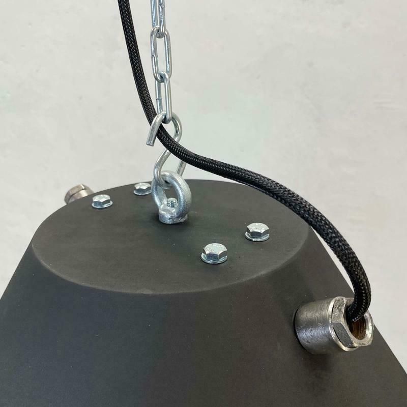 475.0 20th Century Black Industrial Iron Ceiling Light By Veb photo