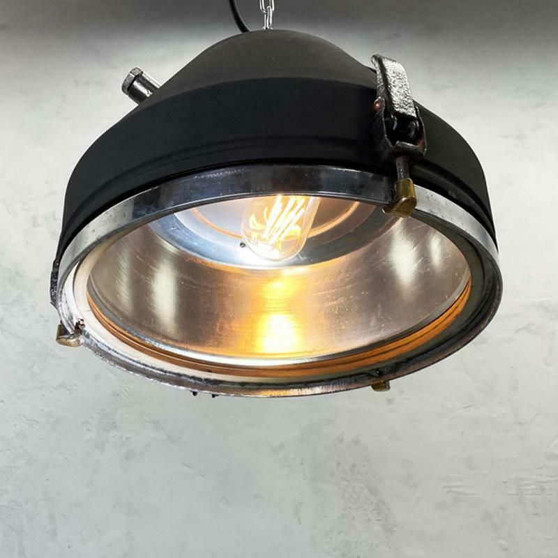 photo buy 20th Century Black Industrial Iron Ceiling Light By Veb