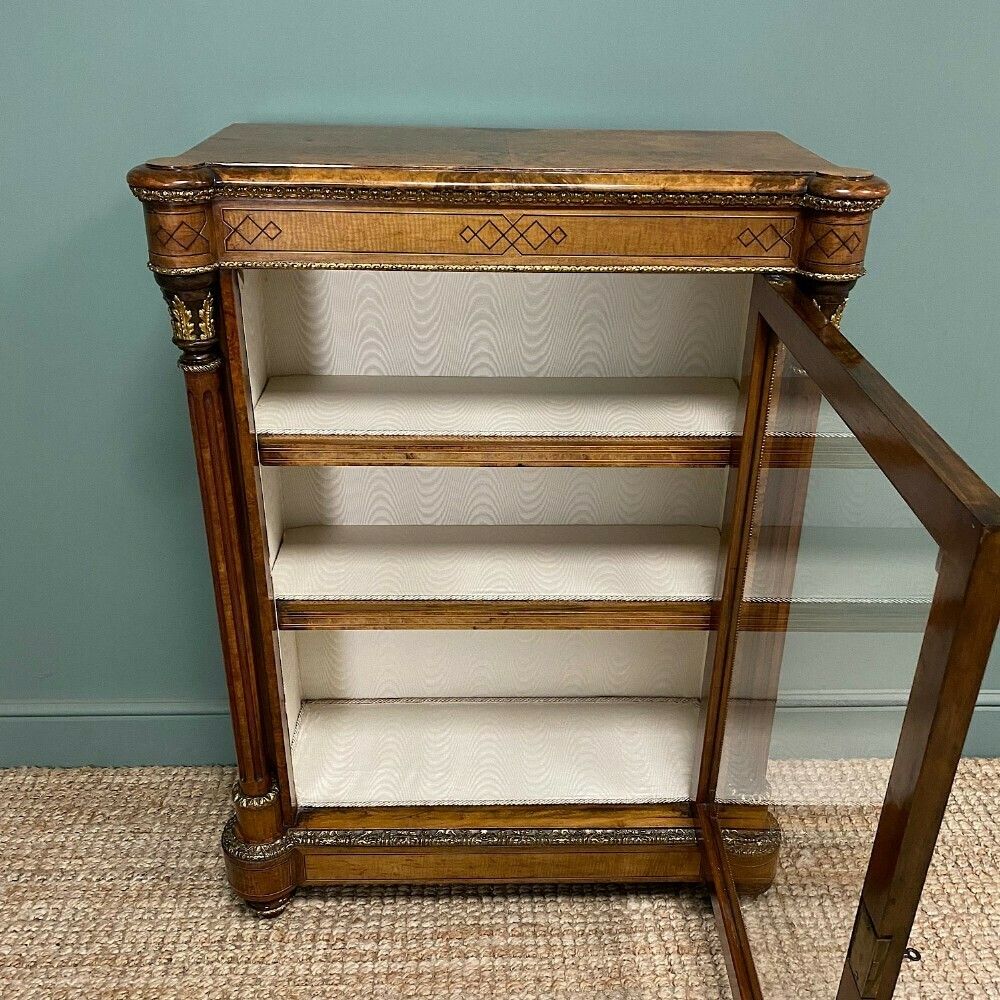 Fine Quality Antique Victorian Walnut Pier Cabinet photo Furniture