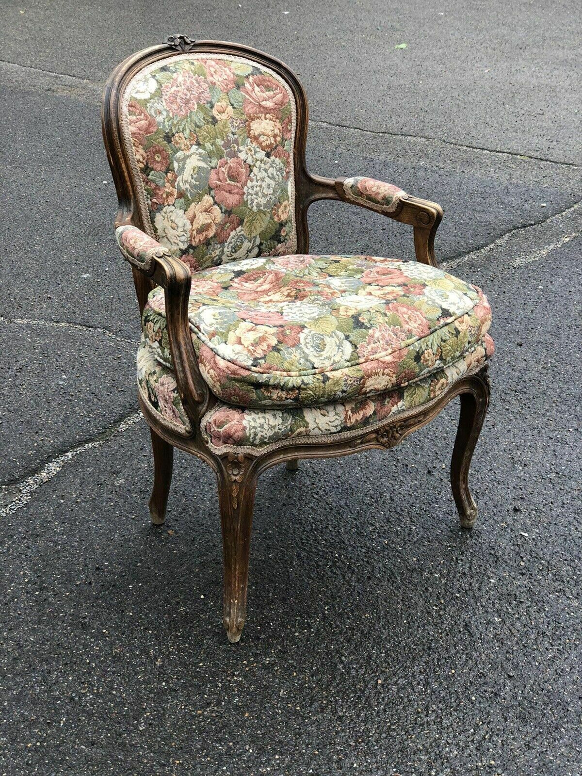 photo for sale French Armchair With Tapestry Upholstery