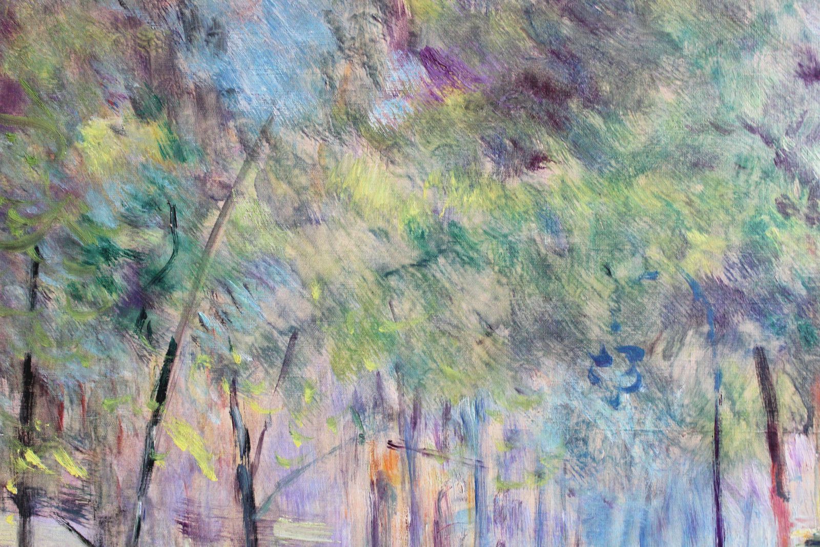 Lucien Adrion Paris, Cafe De La Paix. Oil On Canvas photo Art