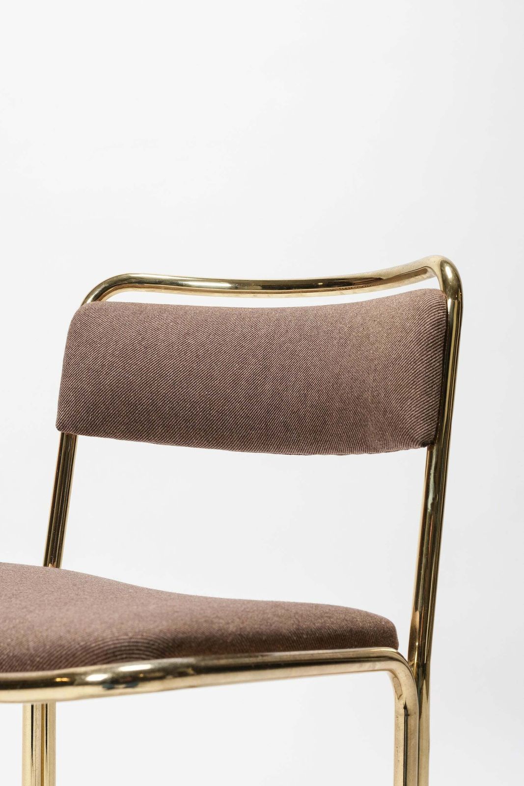 Chair With Brass Frame, Italy, 70s photo buy
