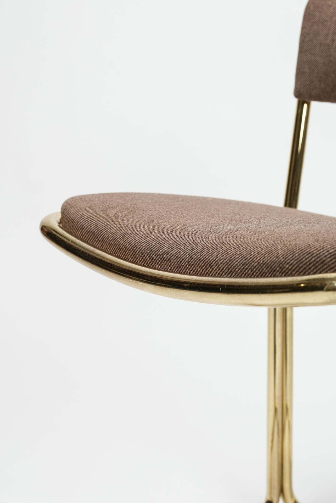Chair With Brass Frame, Italy, 70s photo vintage