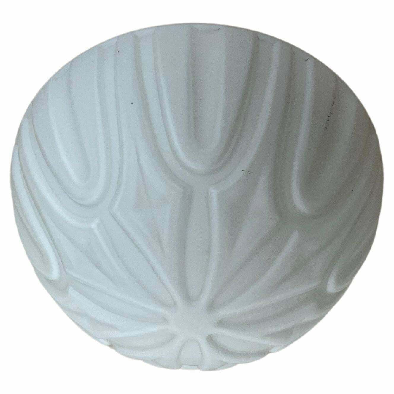 Pair Of Midcentury Design Glass Ceiling Lamps/Flush Mounts Or Wall Lamps   1970s