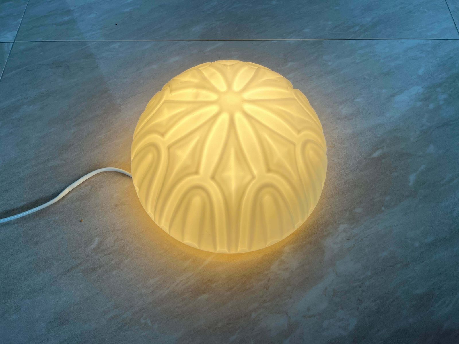 Pair Of Midcentury Design Glass Ceiling Lamps/Flush Mounts Or Wall Lamps   1970s photo furniture