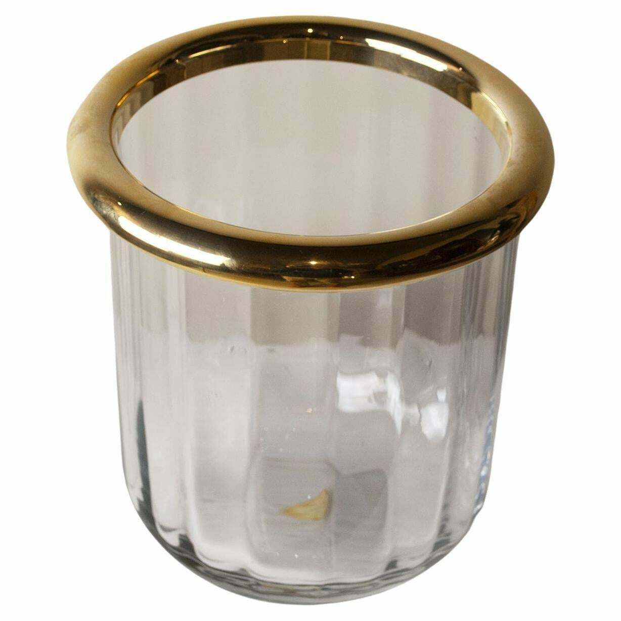 Italian Seau A Glace In Cristal And Brass Late 60’s. photo furniture