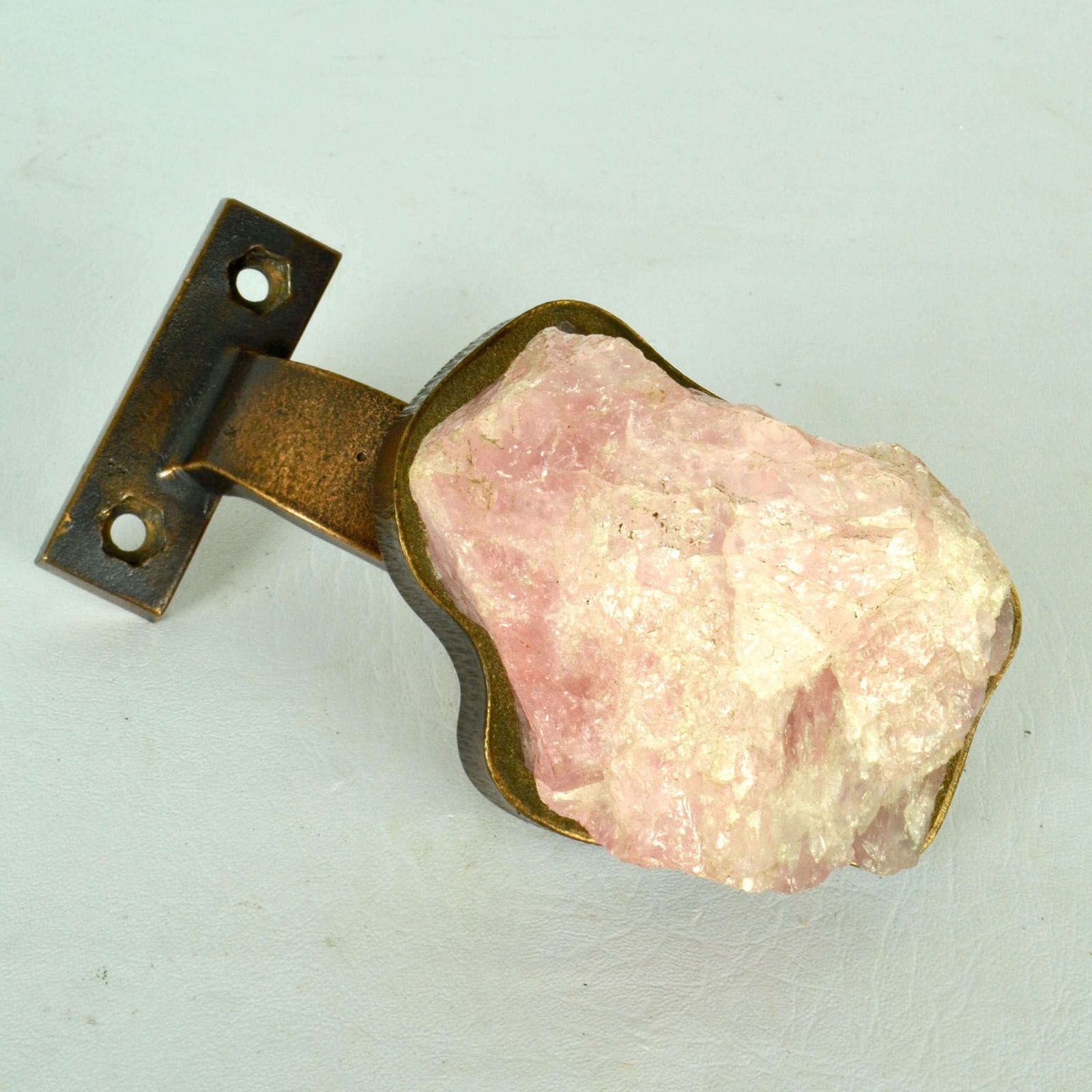 photo for sale Rose Quarz And Bronze Push Pull Door Handle