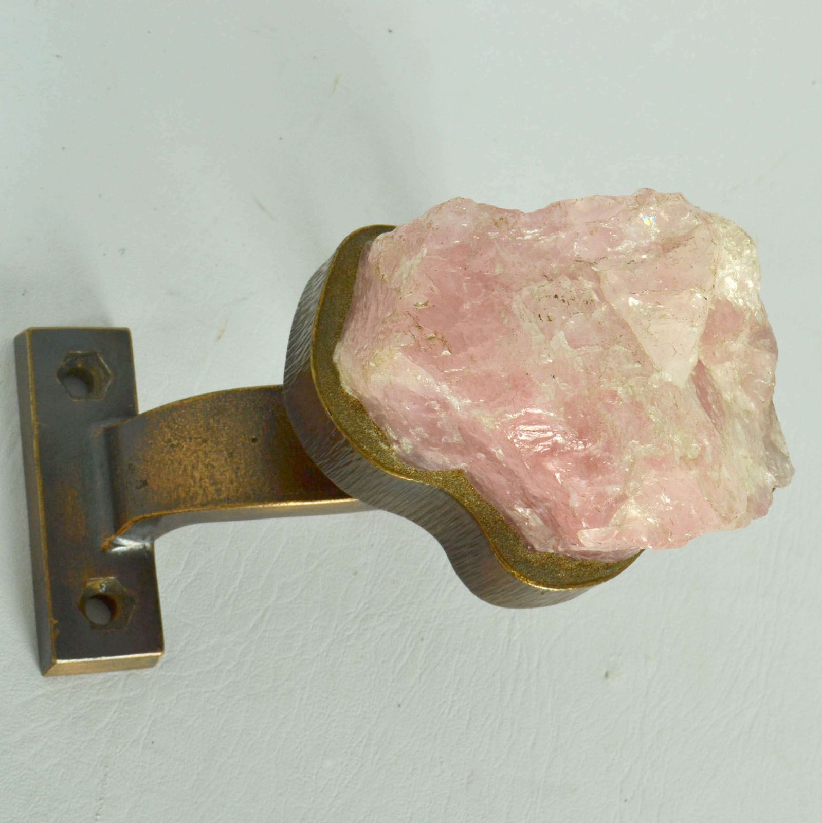 Home Fixtures Rose Quarz And Bronze Push Pull Door Handle photo