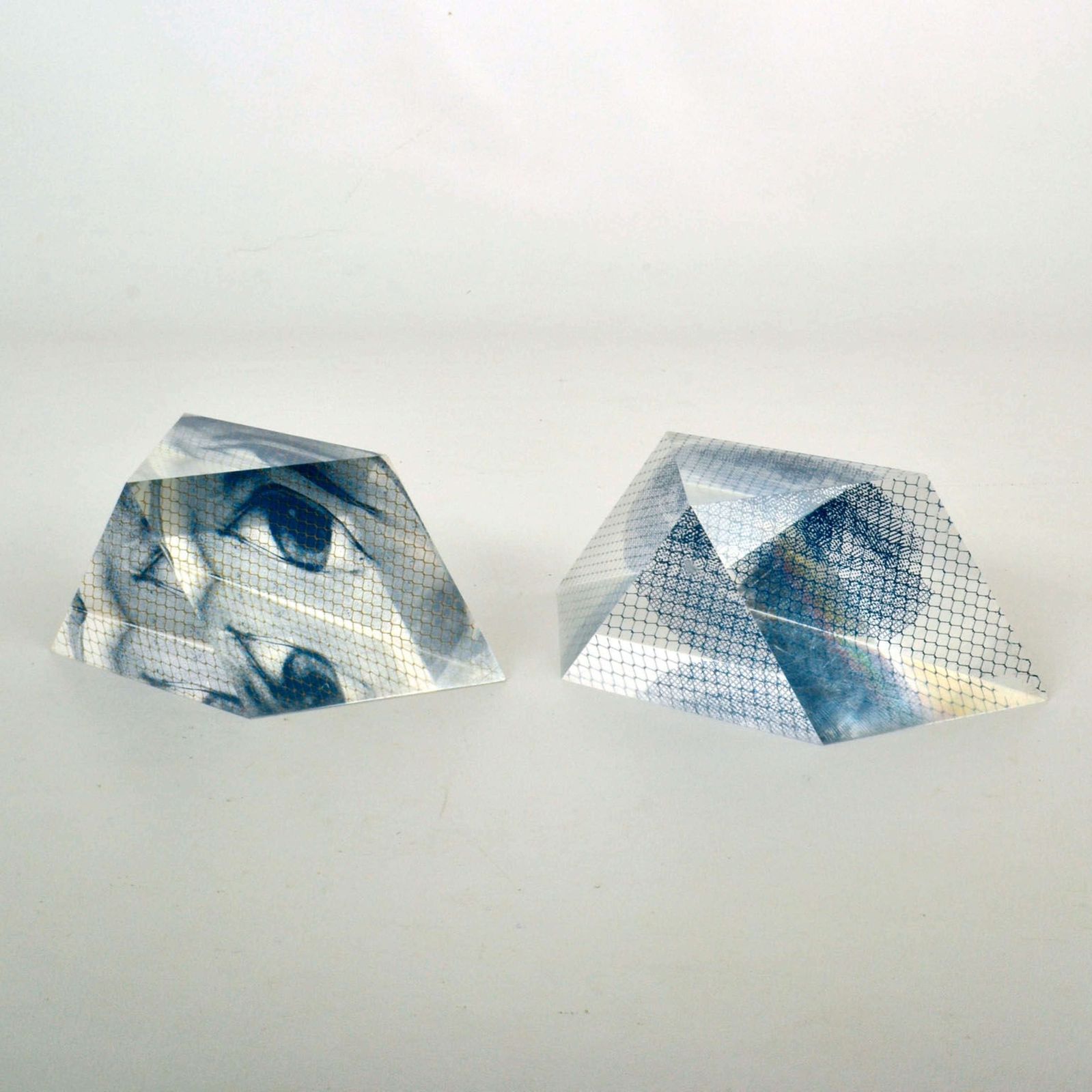 Italian Surrealist Paperweights With Eyes In Acrylic photo vinterior