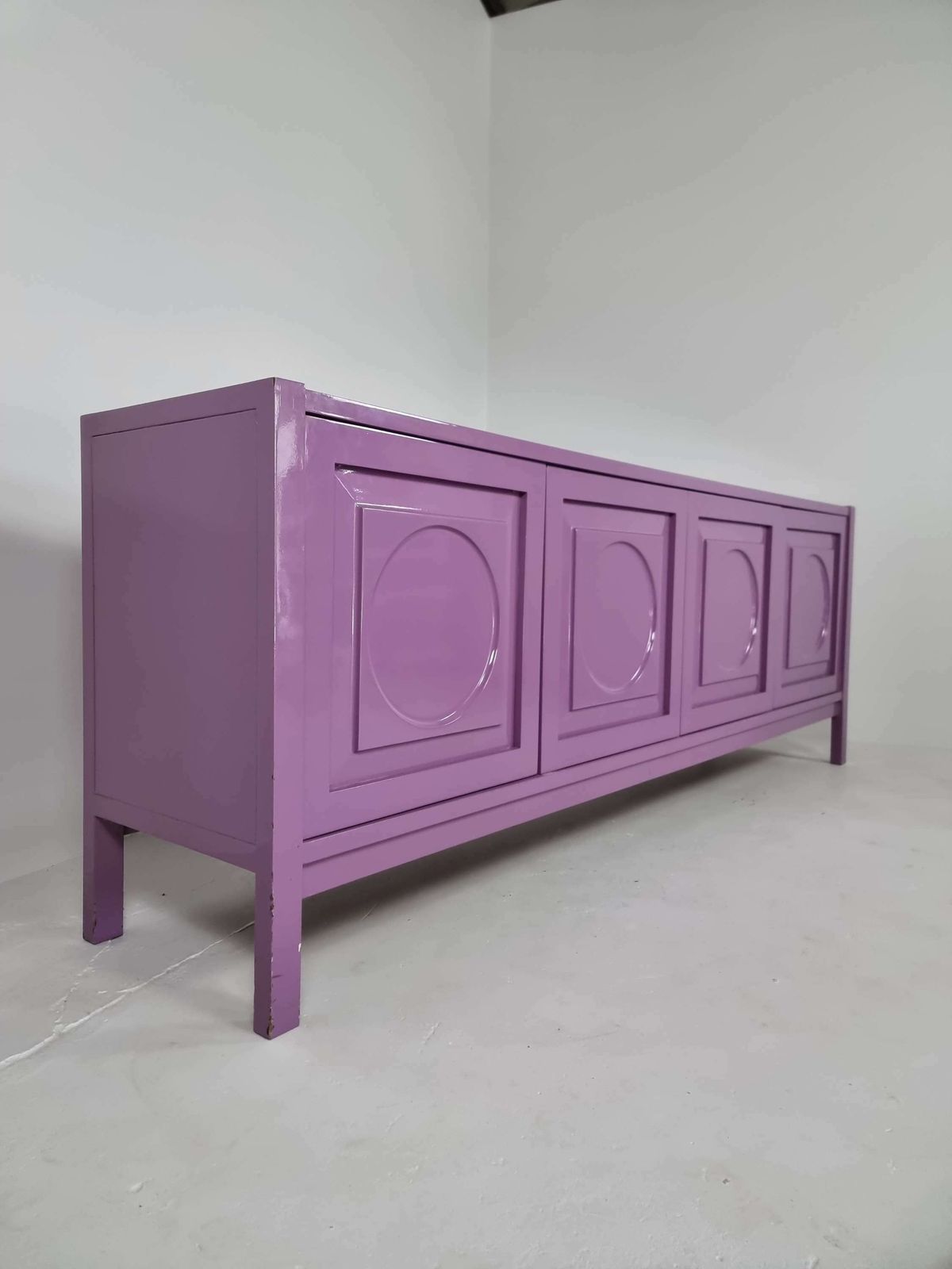 Vintage Roze Brutalist Dressoir Van Defour, België, Jaren 1970 photo furniture