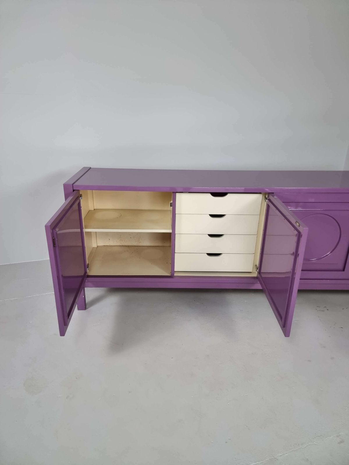Vintage Roze Brutalist Dressoir Van Defour, België, Jaren 1970 photo buy