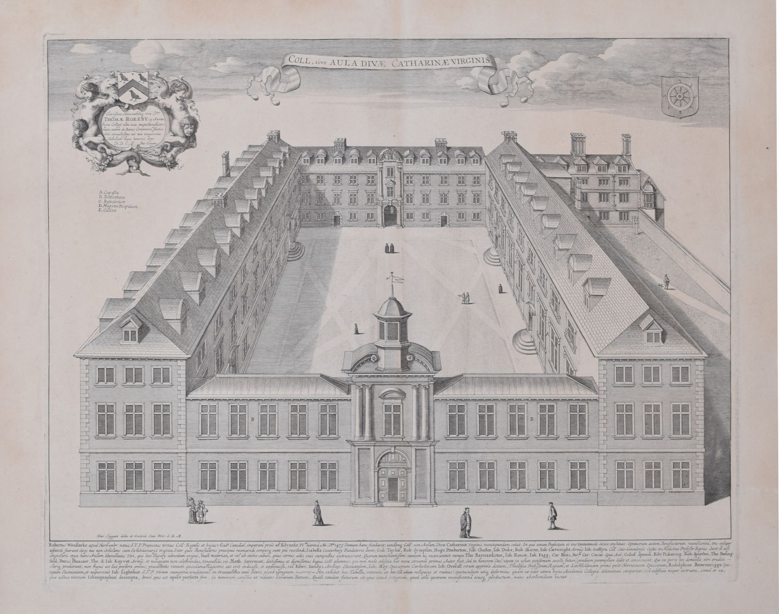 David Loggan (1634 – 1692) St Catharine’s College, Cambridge (1690) photo 1950.0