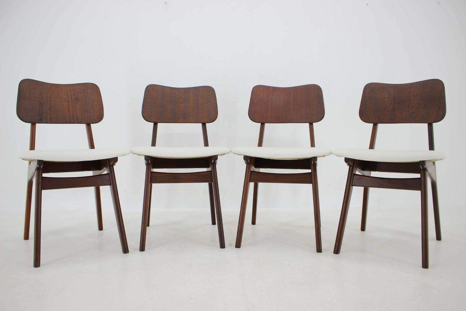 1960s Ib Kofod Larsen Set Of 4 Teak Dining Chairs Model 74, Denmark photo for sale