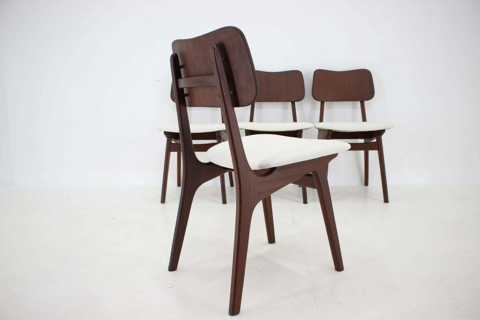photo furniture 1960s Ib Kofod Larsen Set Of 4 Teak Dining Chairs Model 74, Denmark