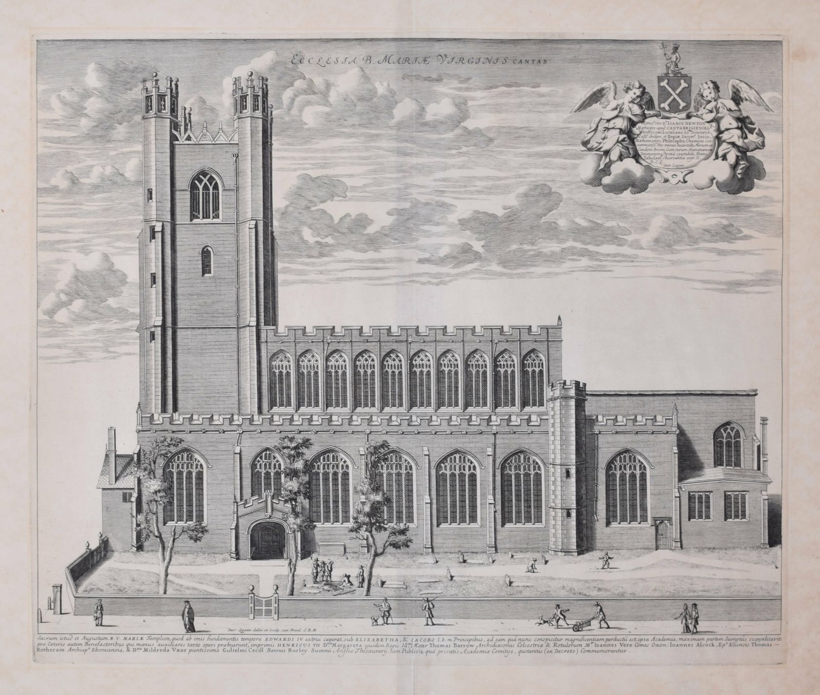 Great St Mary’s, University Of Cambridge Engraving By David Loggan (1690)