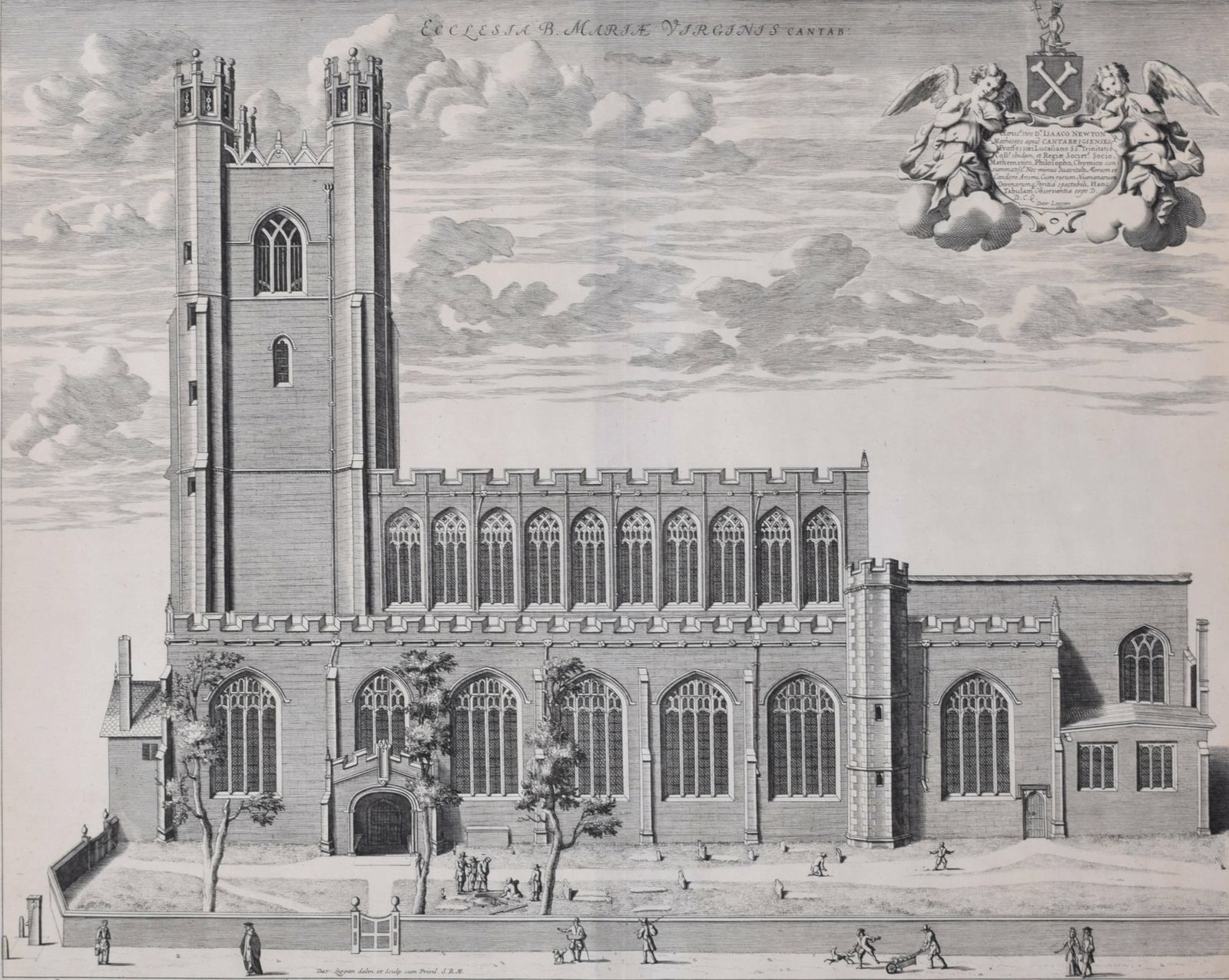 Great St Mary’s, University Of Cambridge Engraving By David Loggan (1690) photo for sale