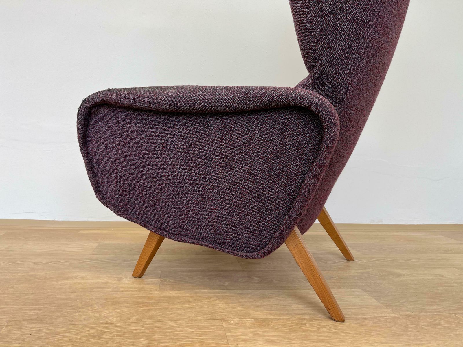 Mid Century Rare Beautiful Wing Chair Inspired By Marco Zanuso, 1970s photo vinterior