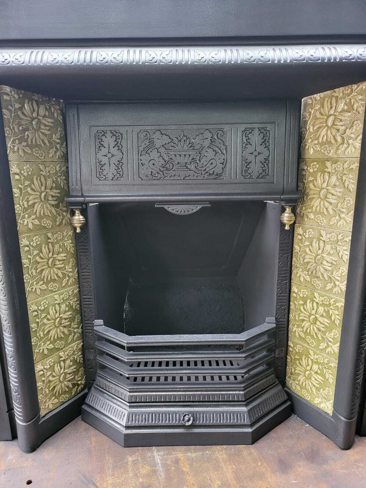 Victorian Tiled Insert, 1900s, Cast Iron