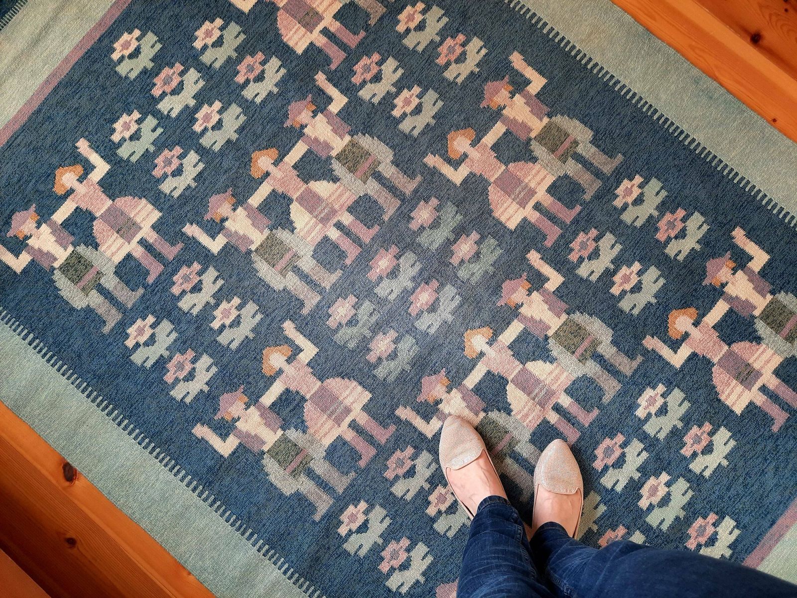 Vintage Sweedish Style Hand Woven Flat Weave Rug, Modern Scandinavian Flatweave Area Rug, Hand Made , Hand Woven Wool Kilim Carpet