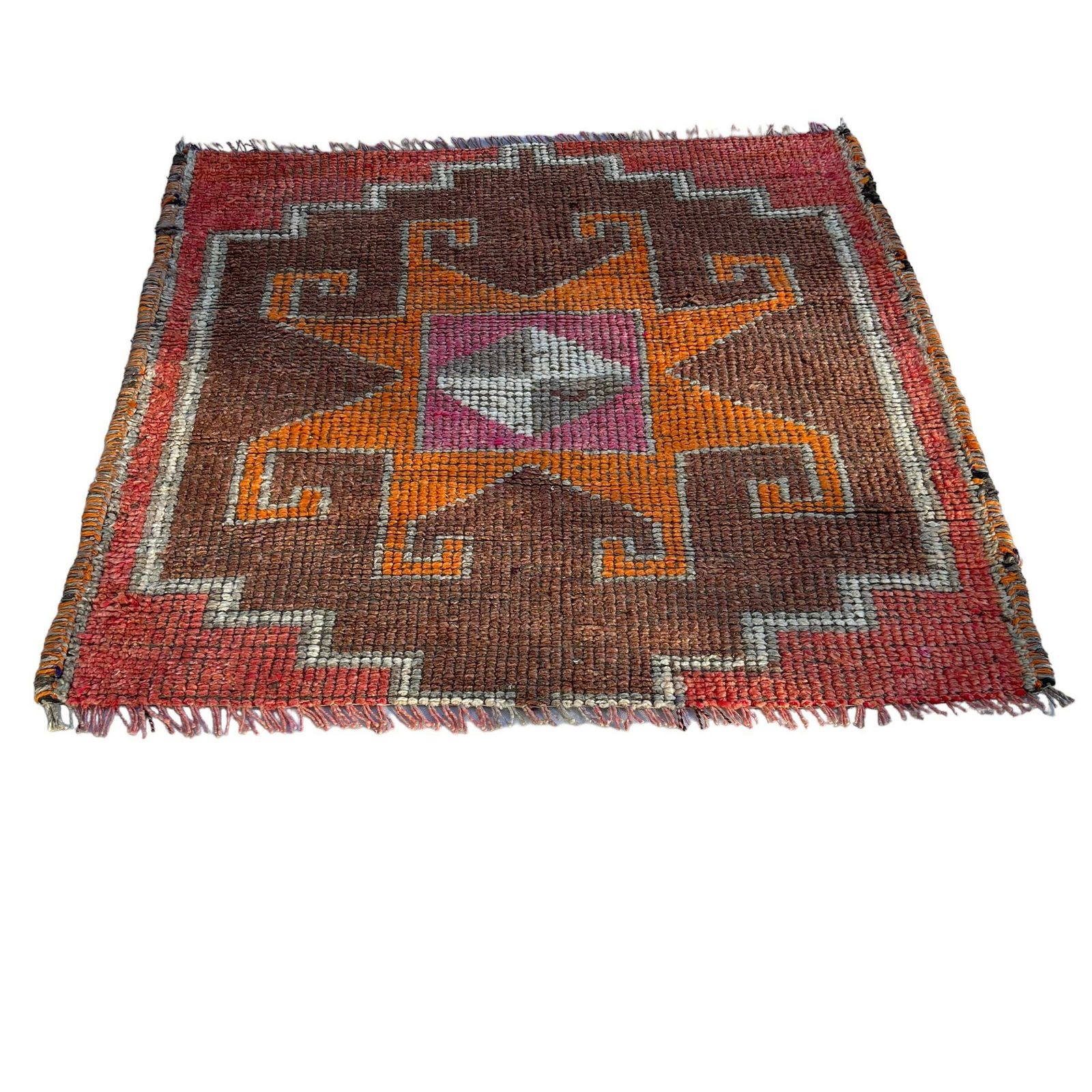 photo for sale Traditional Vintage Kurdish Herki Rug , 100x100 Cm