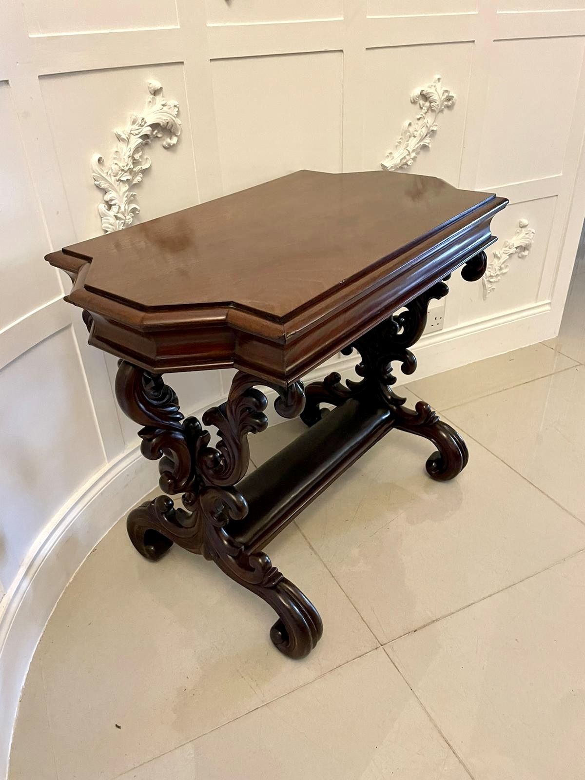 photo for sale Outstanding Quality 19th Century Antique Carved Mahogany Freestanding Side Table