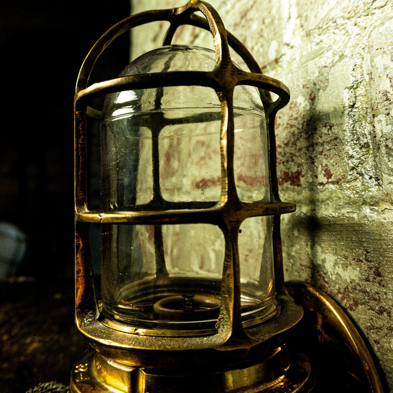 Pauluhn Electric Houston Texas 90 Degree Red Brass Passage Light photo for sale