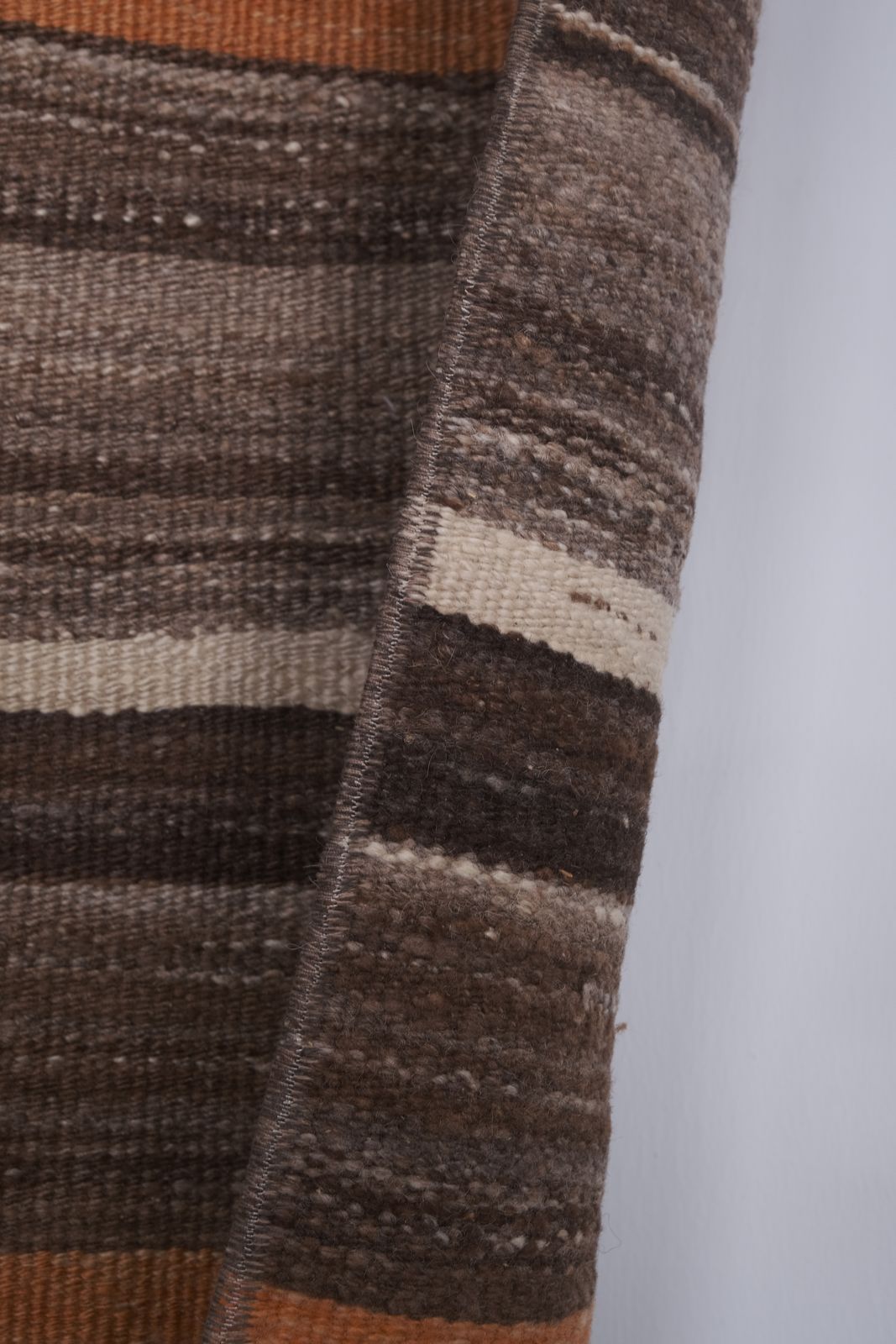 Striped Turkish Wool Kilim Runner 1'10'' X 11'2'' photo buy