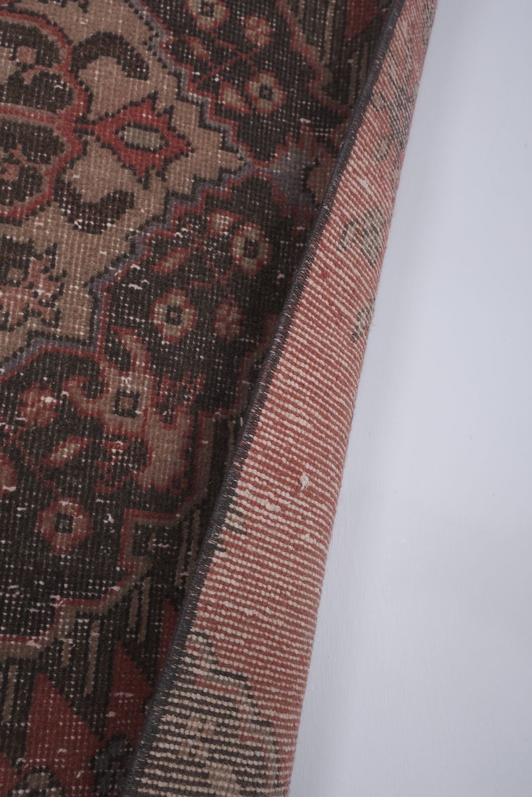 Vintage Faded Turkish Runner Rug 3'4'' X 13'3'' photo buy