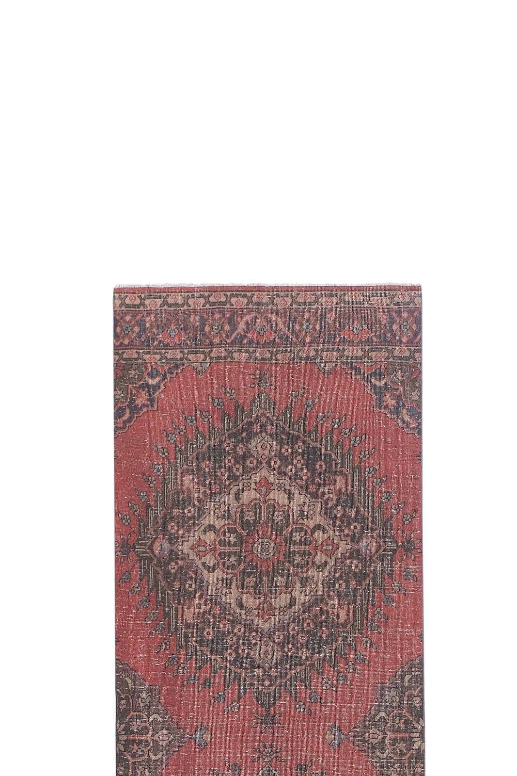 photo furniture Vintage Faded Turkish Runner Rug 3'4'' X 13'3''