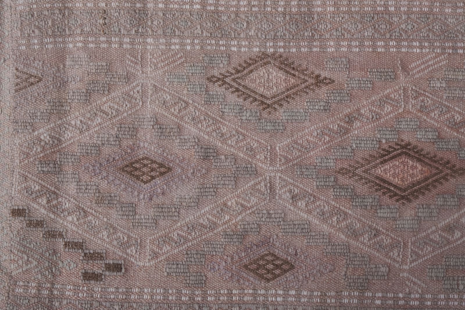 Vintage Faded Pink Turkish Kilim Rug 1'7'' X 15'9'' photo buy