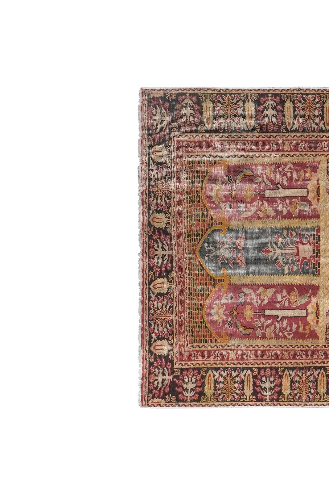 Distressed Turkish Pictorial Lion Rug 3'9'' X 5'12'' photo vinterior