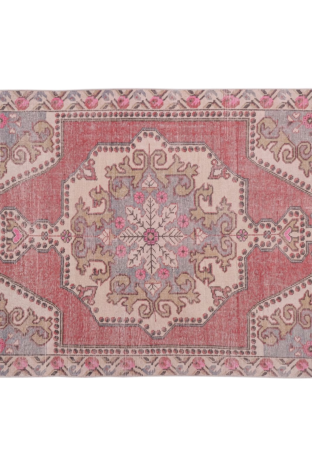 1970s Handmade Turkish Oushak Wool Rug 4'4'' X 7'1'' photo for sale