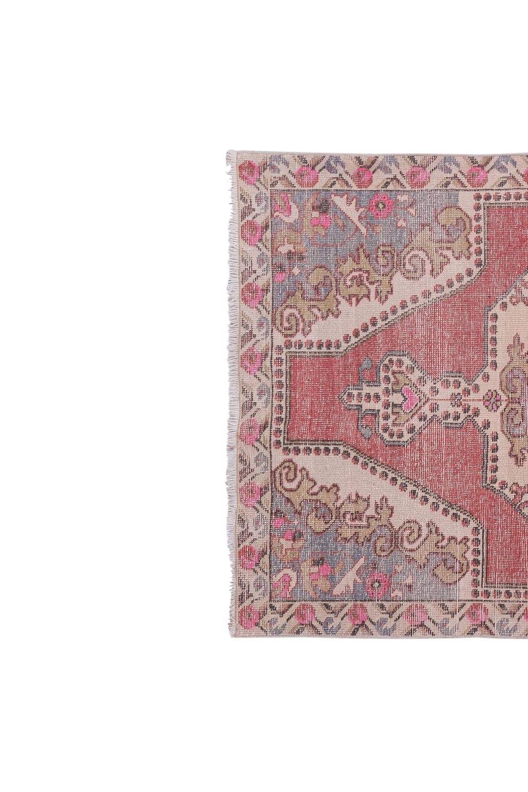 1970s Handmade Turkish Oushak Wool Rug 4'4'' X 7'1'' photo Textiles