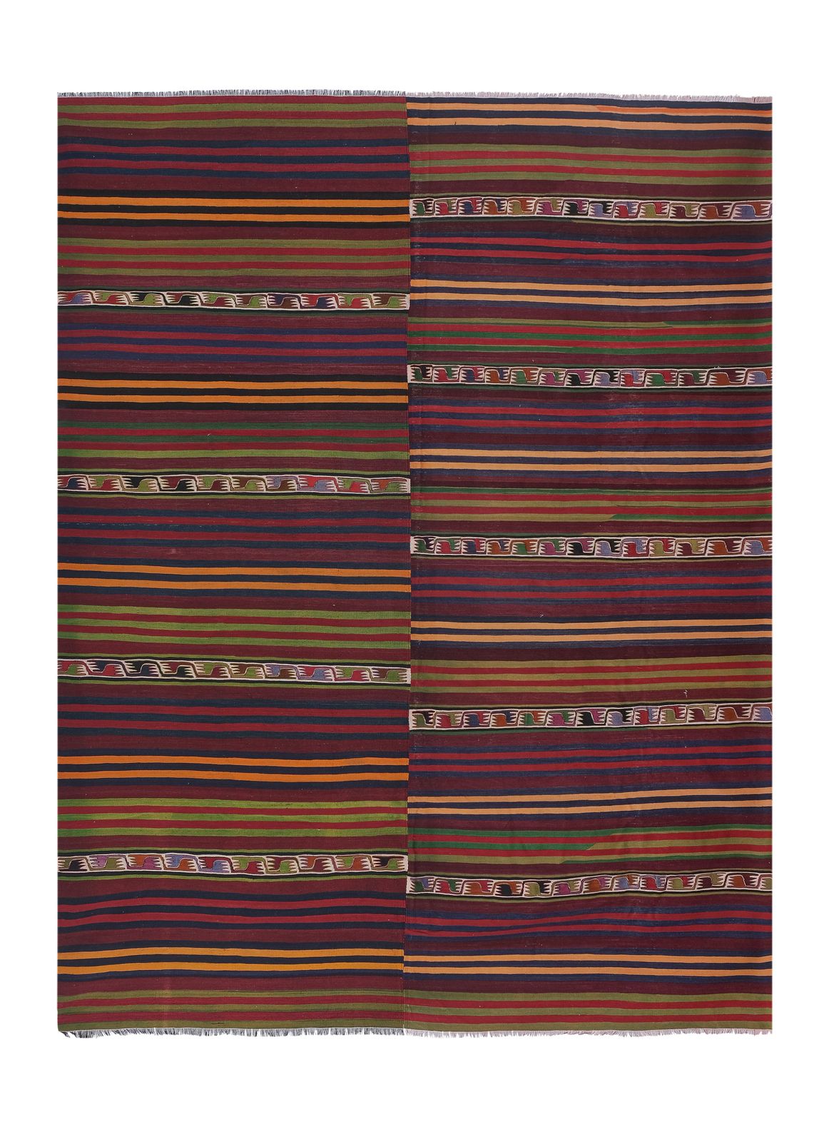 Mid 20th Century Wool Large Anatolian Kilim Rug 9'8'' X 12'9''