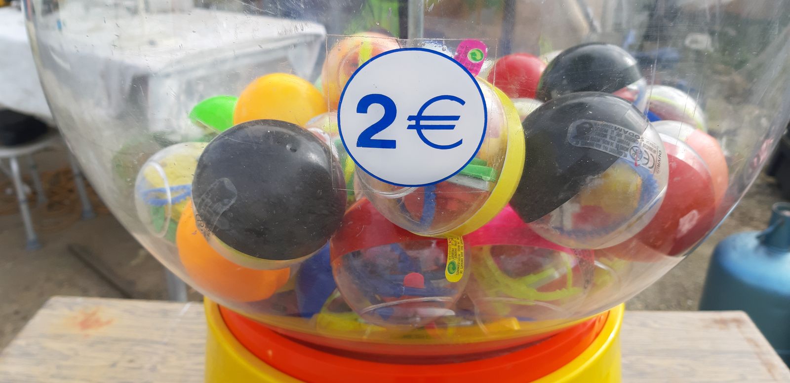 Funfair Game Ball Dispenser, 1970s photo vintage