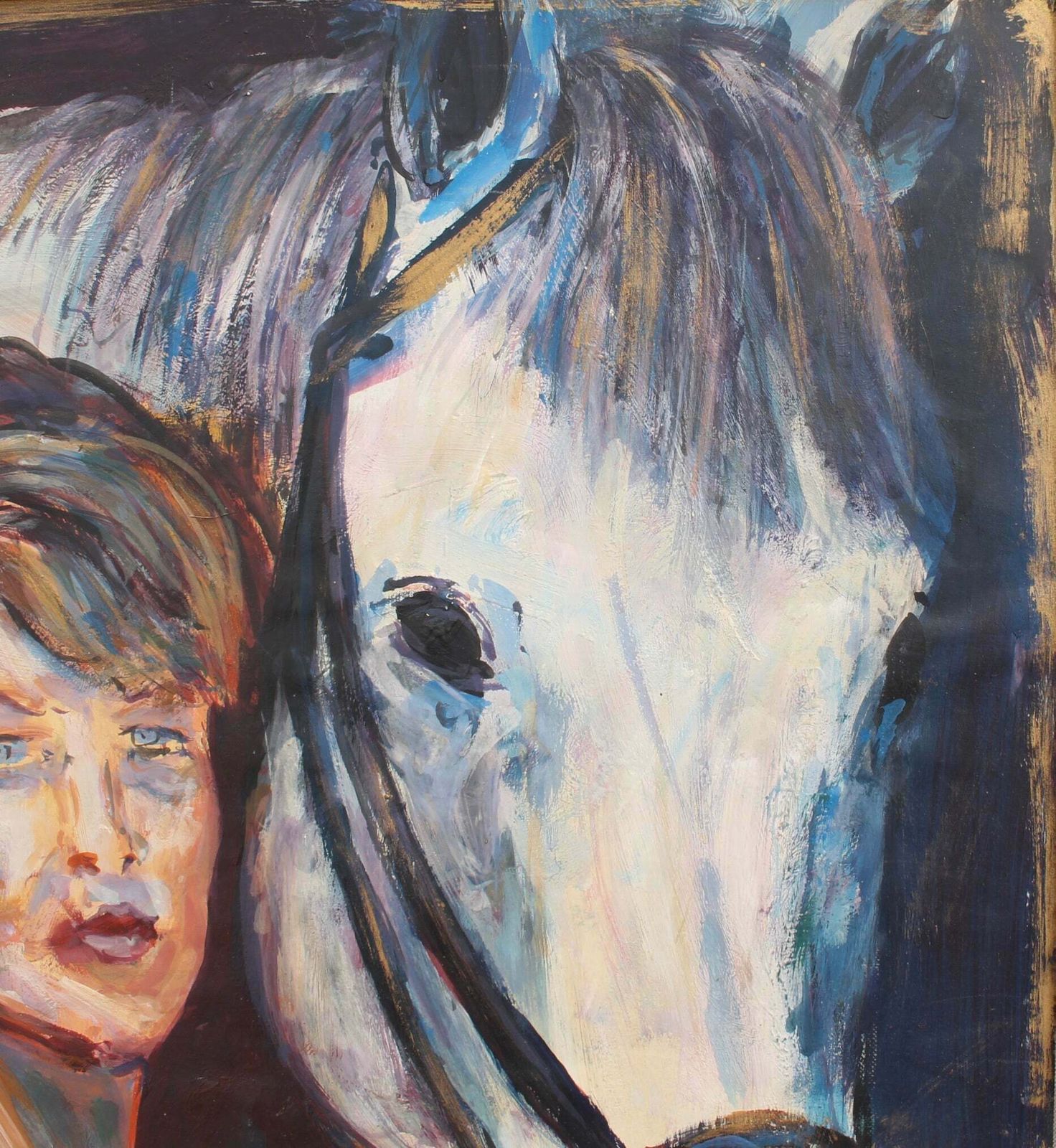 'Portrait Of A Woman And Her Horse', French School (1988) photo 1200.0