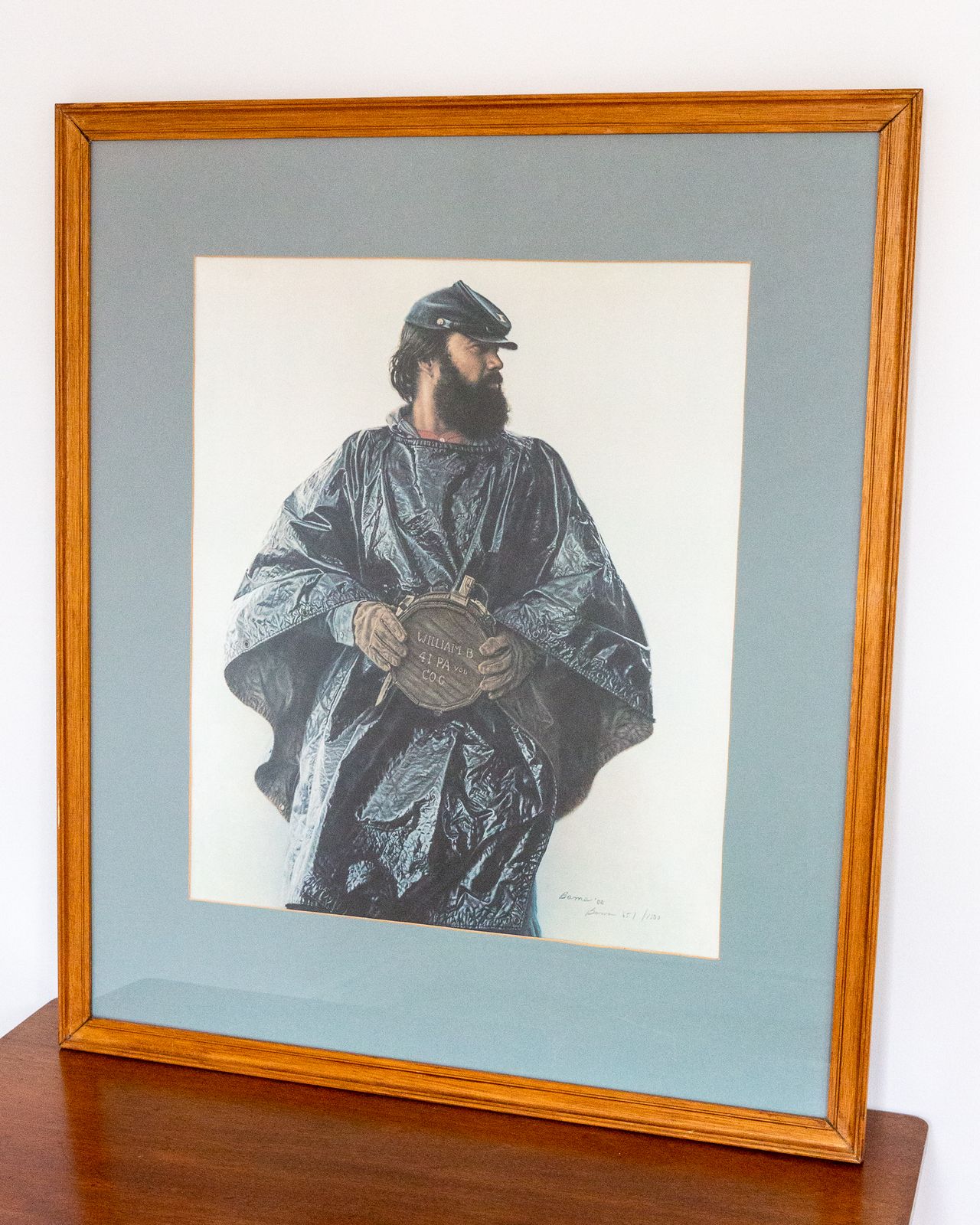 photo for sale Signed Limited Edition James Bama Painting The Volunteer 1988 American Civil War Military Print Framed Glazed Photorealism Militaria