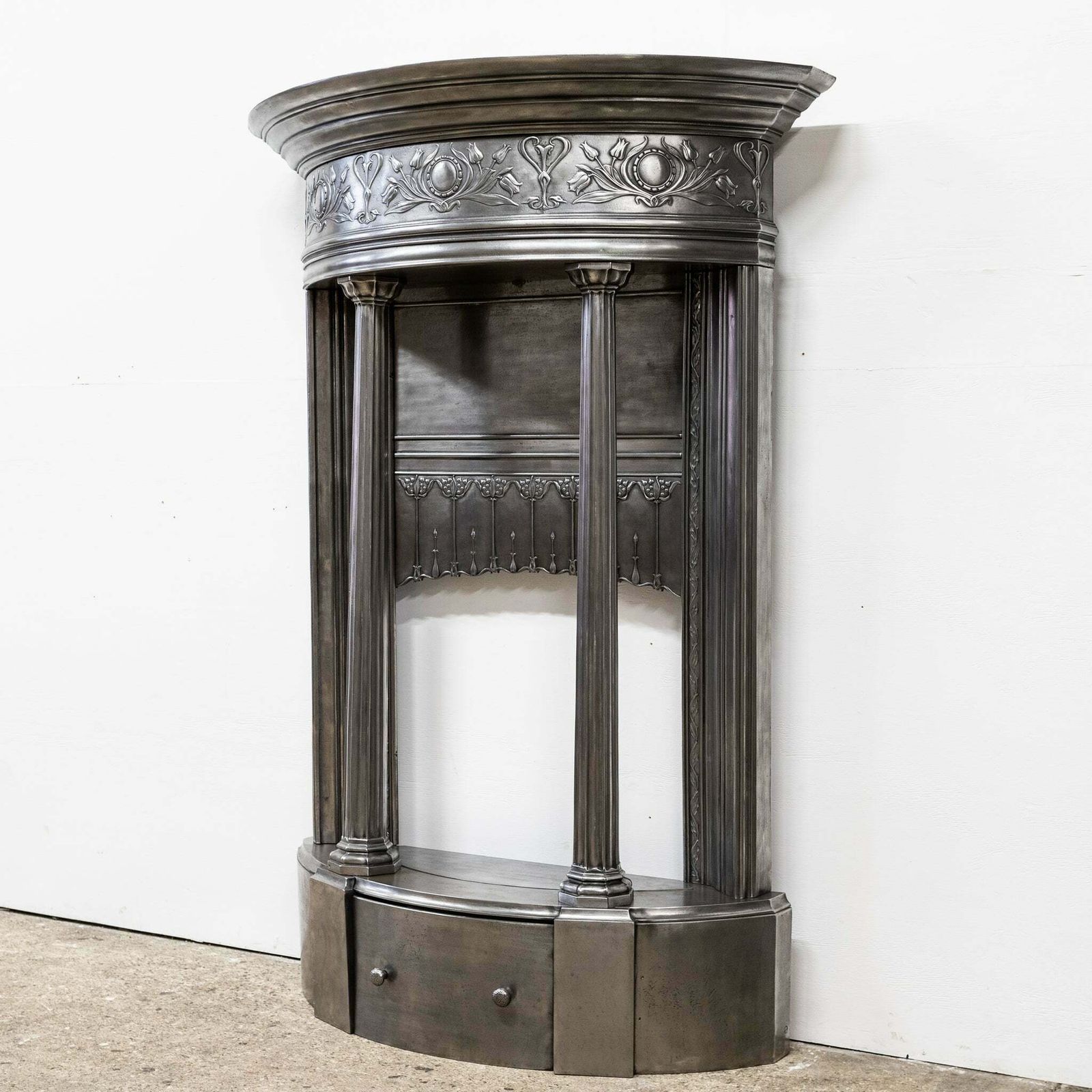 Rare Antique Art Nouveau Chimneypiece With Columns photo furniture