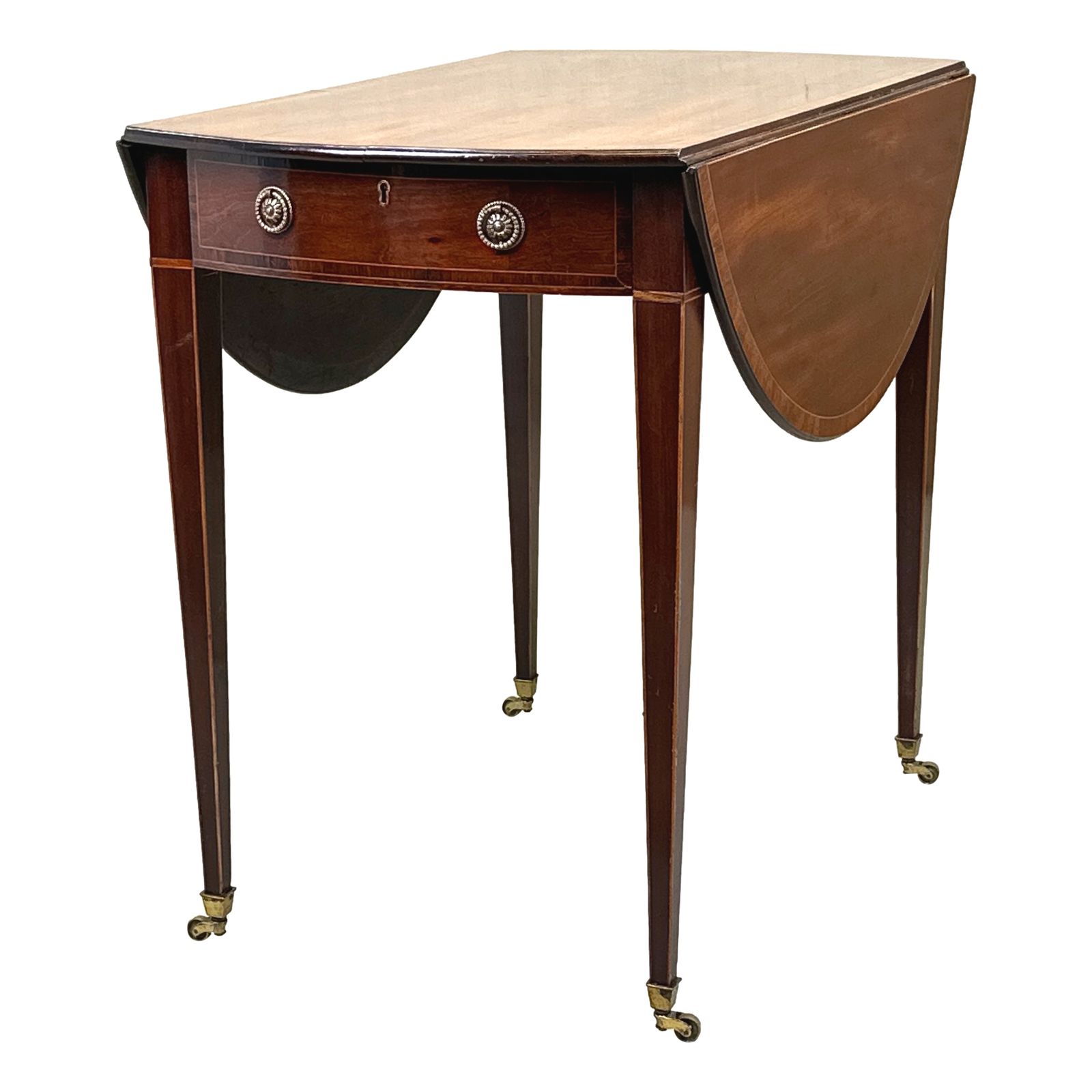 photo furniture Antique Mahogany Oval Pembroke Table (England, Circa 1790)