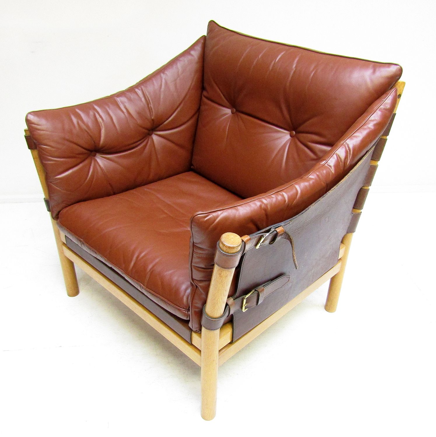 Swedish 1960s Ilona Lounge Chair In Leather By Arne Norell photo vintage