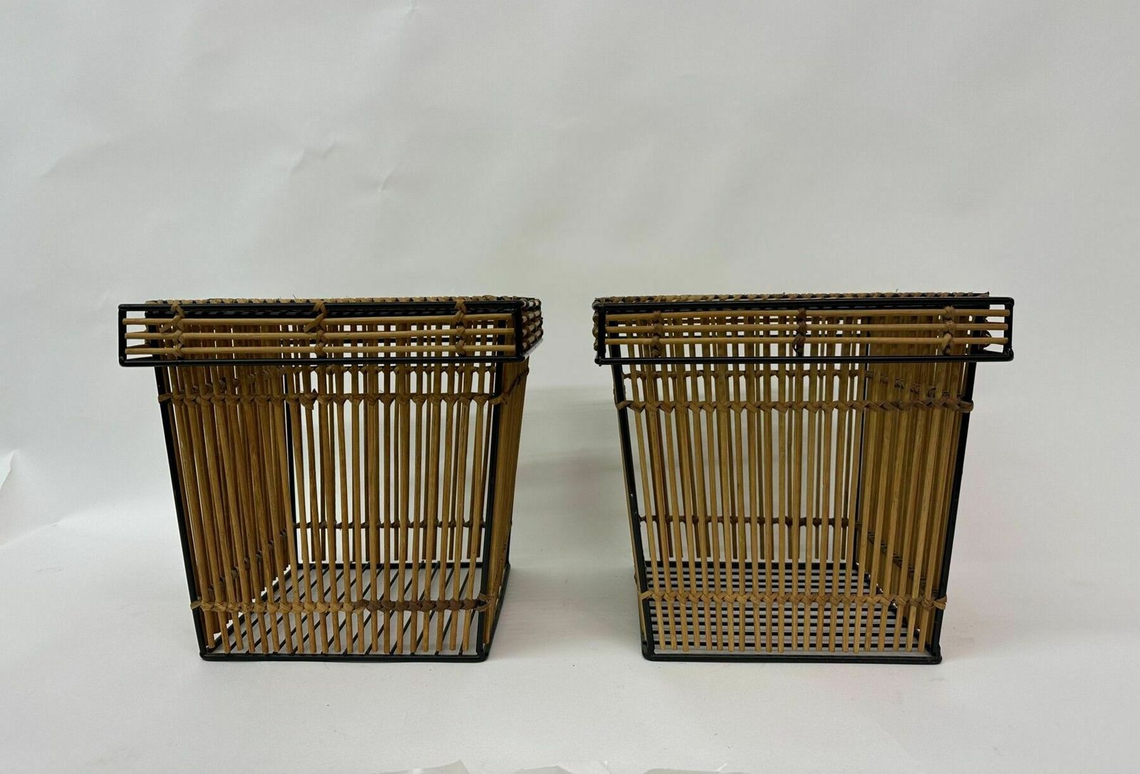 Set Of 2 Storage Baskets By Dirk Van Sliedregt For Rohé, Netherlands 1960s photo buy