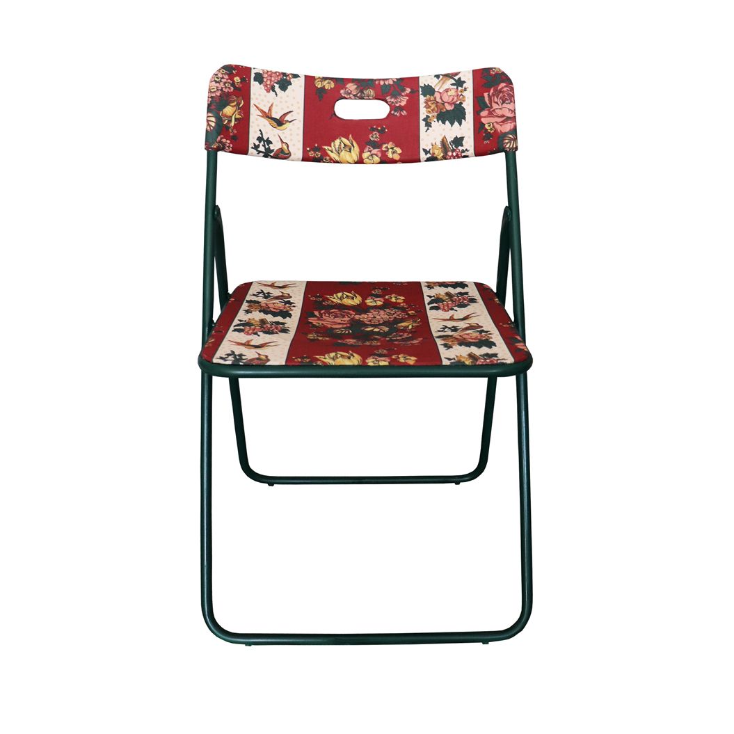 "Country Heirloom" Restyled Folding Chairs By Habitat Improver With Fabric Découpage photo 850.0