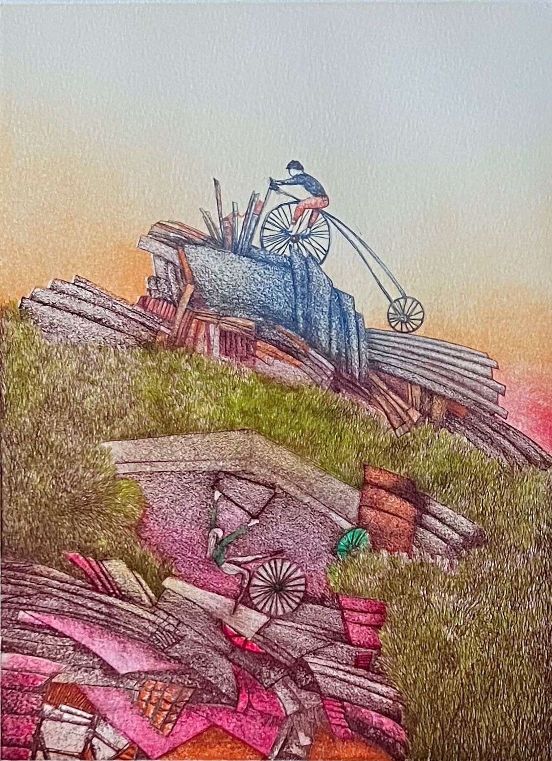 "The Acrobats"  Lithograph By Gloria Uribe